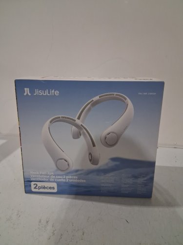 2PK JISULIFE rechargeable cooling Neck Fans - WHITE (MODEL: 2789239) image 2