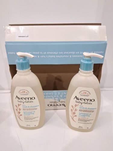 2PK AVEENO BABY DAILY WASH AND SHAMPOO  - 532ml each - natural oat lightly scented image 2