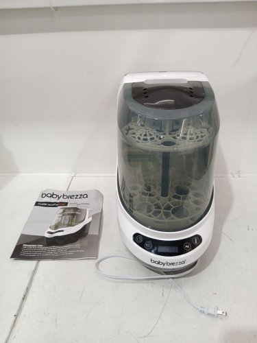 BabyBrezza Bottle Washer Pro 3-in-1 washer/sterilizer/dryer - holds 4 bottles - black/white (model: BRZ0103) image 3
