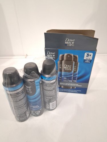 3PK DOVE men care spray deodorant - 107g each - clean comfort image 2