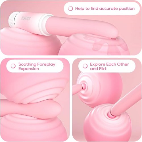 KISSTOY POP CHERRY Lipstick Vibrator - 7 Vibration Modes -38-42°C Heating, Rechargeable, Waterproof, Compact & Discreet - Soft Pink (model: KST-097) image 4