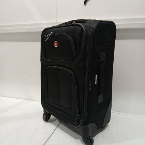 SwissGear Sion Softside Expandable spinner Roller carry-on Luggage/suitcase - 21" - Black image 3