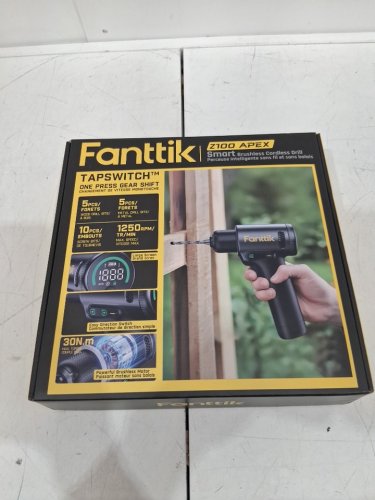 21pc fanttik z100 apex smart brushless cordless drill - 1250rpm - 30nm torque - black (model: 1922062) image 2
