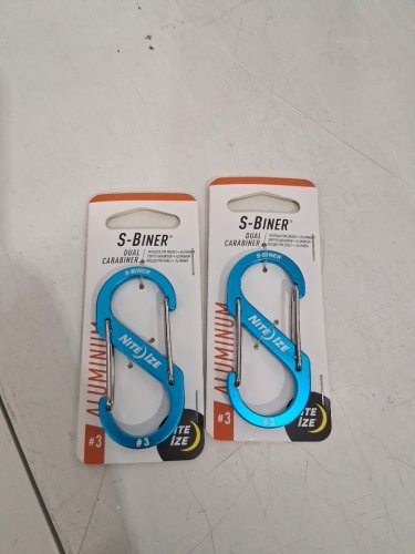 2 Nite Ize S-biner dual aluminum carabiner - size 3 - BLUE image 2