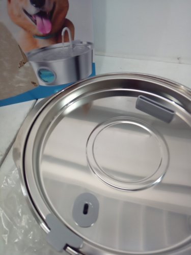 grookpet stainless steel pet water drinking fountain - 7l - silver - (model: s13) image 4