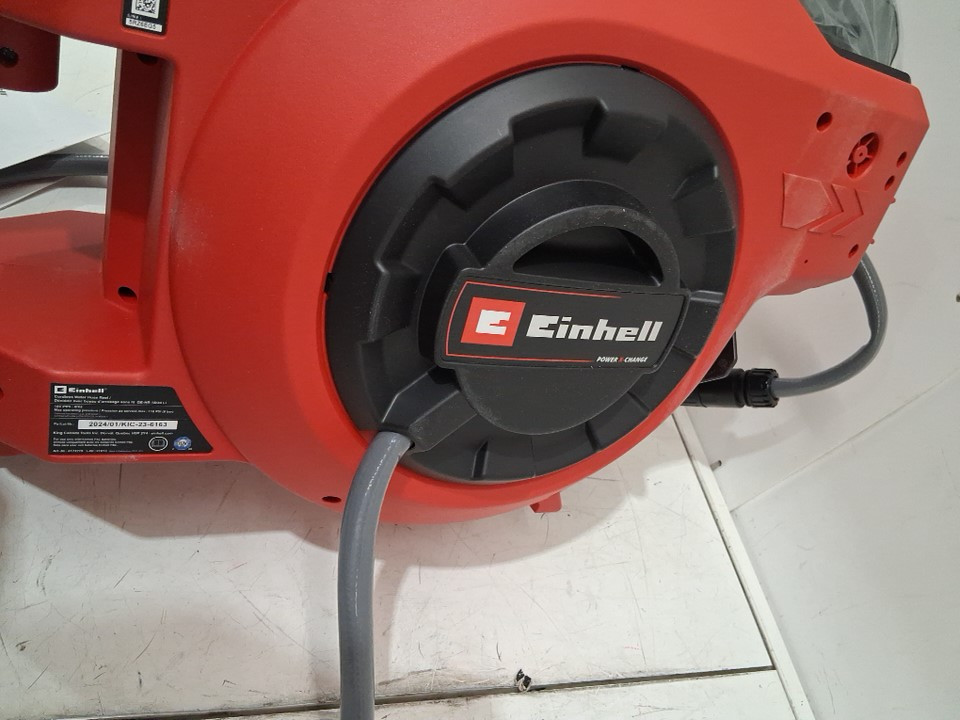 Einhell wall mounted Cordless automatic Hose Reel *TOOL ONLY* - 98ft - 120v - red/black (model: 4173779 ) image 5