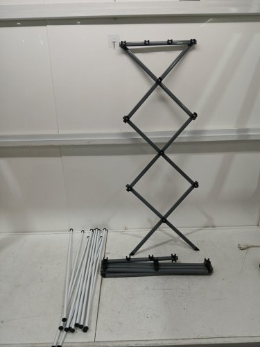 expandable drying rack for clothes - GREY image 2