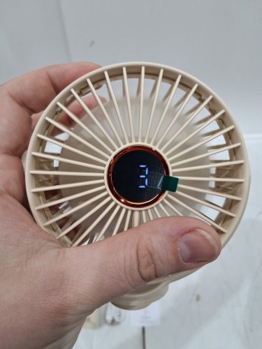 Portable Stroller Clip on Fan with LED Display - BEIGE (model: m25) image 3