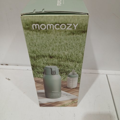 MOMCOZY PORTABLE BEVERAGE WARMER WITH DUAL HEATING MODES FOR BREAST MILK & WATER - 17OZ CAPACITY - PALE GREEN (MODEL: MW05) image 2