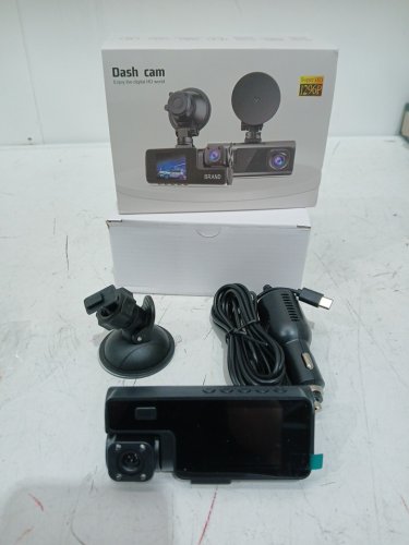 front and rear car dash camera with 2" ips screen, 1296p fhd, 170° wide angle, g-sensor, & loop recording - black (model: sxt-01-01) image 2
