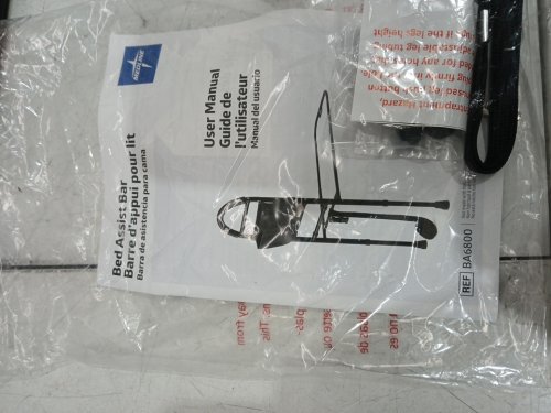 Medline Height Adjustable Bed Assist Bar With Storage Bag - BLACK (MODEL: ba6800) image 4
