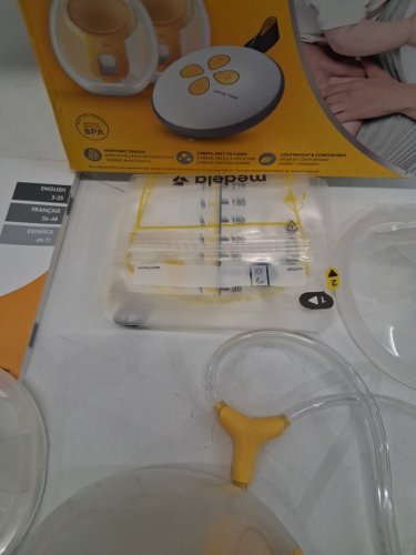 medela swing maxi hands-free breast pump - clear/yellow/grey (model: 101046709) image 7