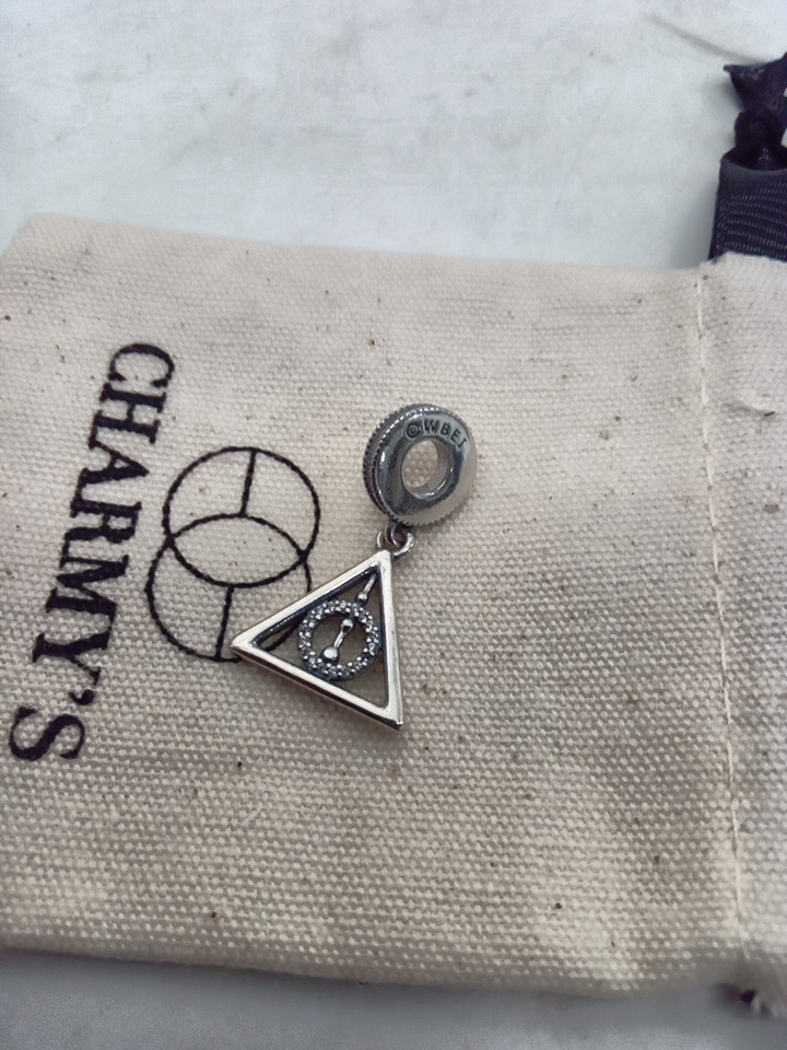 womens PANDORA deathly hallows harry potter charm - 14mm - s925 sterling silver image 3