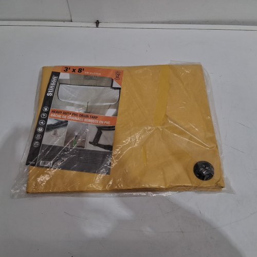 Stinson Drain Tarp and Leak Diverter - 3FT X 8FT - YELLOW (MODEL: 182308) image 2