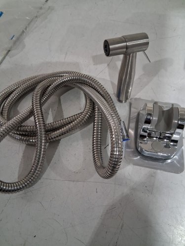 HANDHELD BIDET SPRAYER FOR TOILET WITH ADJUSTABLE WATER PRESSURE CONTROL - STAINLESS STEEL image 2