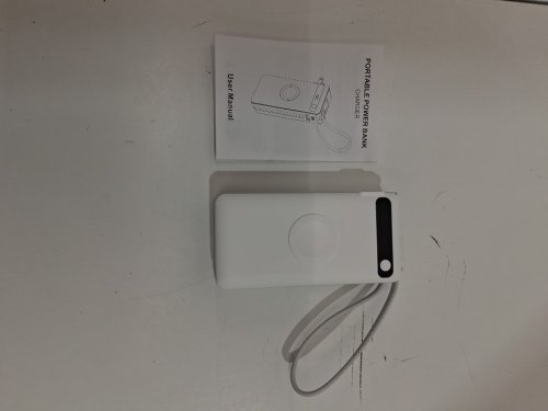 voteen Portable Charger Power Bank with AC Wall Plug & Built-in Cables for iPhone 17/16/15, iPad, Galaxy S25/S24, iWatch - 10000 mAh - white image 2