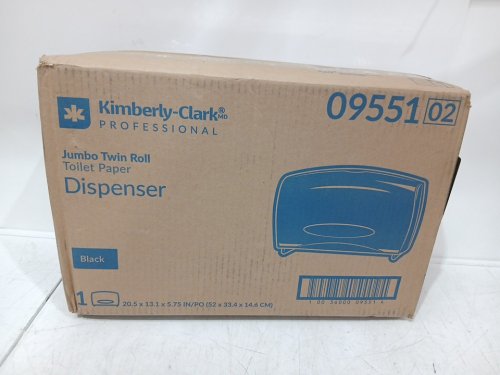 Kimberly-Clark Professional™ Jumbo TWIN Roll Toilet Paper Dispenser - 20.5" X 13" X 6" - black (model: 09551) image 2