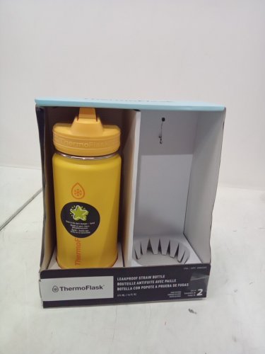 ThermoFlask Leakproof Straw Bottle - 16oz - orange\yellow image 2