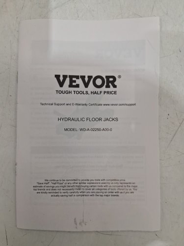 VEVOR Low Profile Heavy-Duty Steel Floor Jack with Single Piston Hydraulic Pump - 2.5 Ton cap - Yellow (model: wd-a-02250-a00-0) image 5