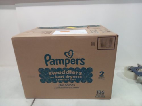 186PK PAMPERS SWADDLERS DISPOSABLE DIAPERS - SIZE 2 image 2