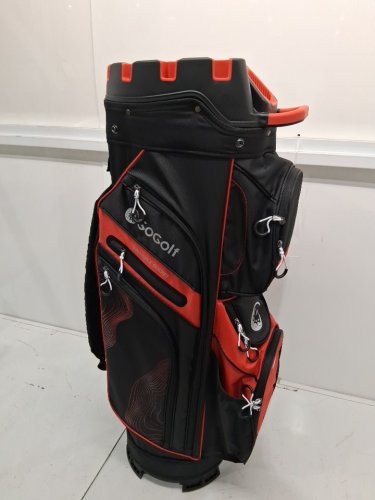 costway Molded Lock Top Golf Cart Bag with 14-Way Full Length Dividers and 11 Pockets - 35" - red (model: sp38456re) image 4