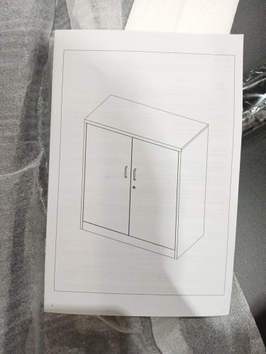 MIIIKO Metal Storage Cabinet with Locking Doors - 35" - black (model: dbls202352b) image 7