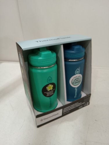 2PK ThermoFlask Stainless Steel Bottle - 16oz - green/blue (model:2880559) image 2