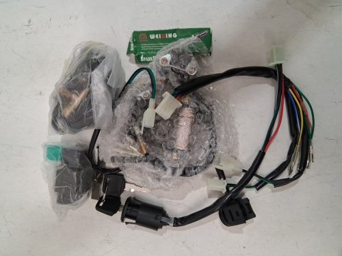 IGNITION SWITCH CDI SPARK PLUG AND WIRING COMPONENTS - FITS SELECT 4 STROKE MODELS - 50CC - 125CC - BLACK image 2