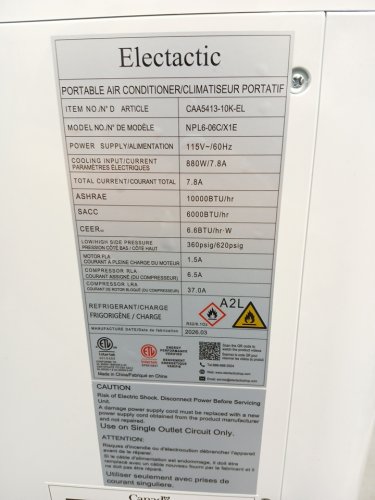 LifePlus Portable Air Conditioner - 10,000 BTU - 215Sq.FT - White (Model: NPL6-06C/X1E) image 12