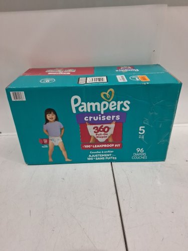 96PK PAMPERS PULL ON CRUISERS 360° 100% leakproof DISPOSABLE BABY DIAPERS - SIZE 5 (27LBS+) image 2