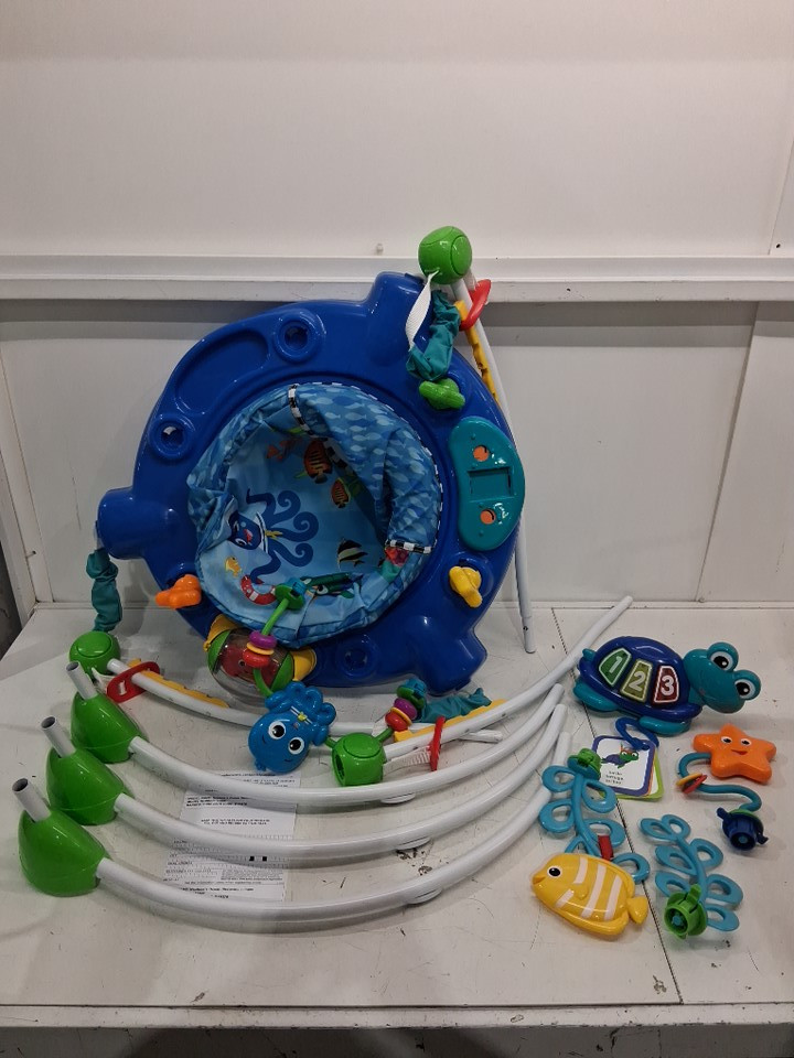 Baby Einstein Neptune's Ocean Discovery Jumper with Adjustable Height - 15+ multi-sensory toys/activities - 4 languages - Multi-colour (Model: 10455) image 3
