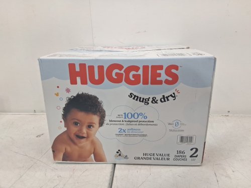 186PK HUGGIES SNUG & DRY BABY DIAPERS - SIZE 2 image 2