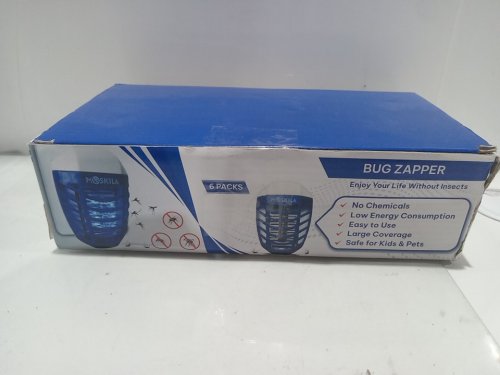 6pk MOSKILA Bug Zapper SET - NO chemicals & easy to clean - kids and pet safe -blue/white image 5