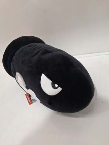 mariokart ultrasoft bullet bill stuffed animal - 16" - black image 3