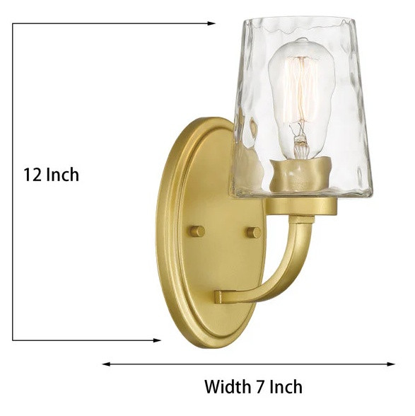 ACROMA seymour 1-light honycomb design wall sconce - brass glitter (MODEL: 30701 BGWT) image 2