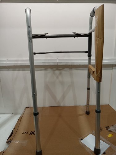 BIOS LIVING FOLDING WALKER WITH ADJUSTABLE HEIGHT - 32” TO 38.5" - 300LBS MAX - SILVER (MODEL: BD770) image 2
