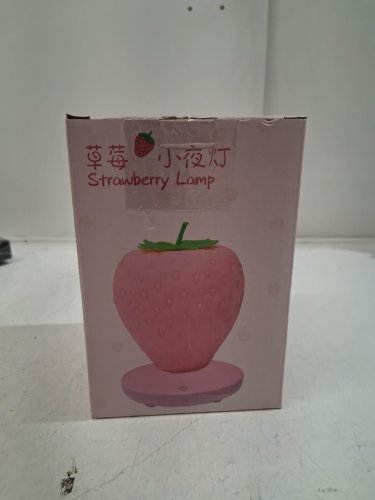 RECHARGEABLE DIMMABLE LED STRAWBERRY LAMP - 5.5" - WHITE image 3
