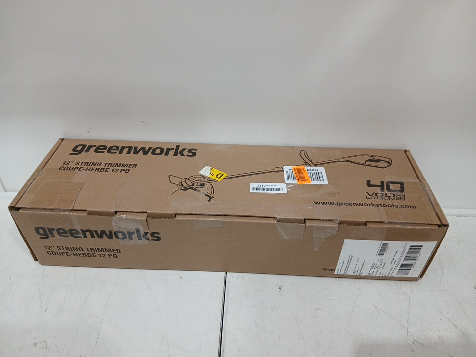 Greenworks *tool only* Cordless String Trimmer with adjustable handle - compatible with 40V greenworks battery - 12"- green/black (Model: stf309) image 2