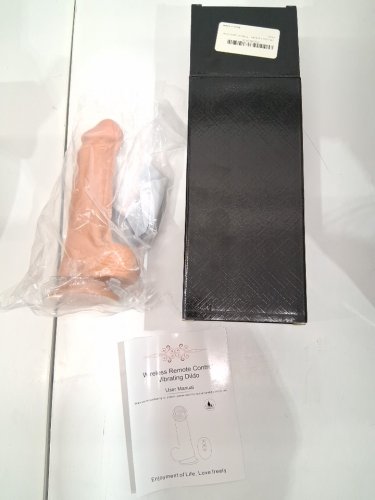 WIRELESS REMOTE CONTROL VIBRATING DILDO - 5.5" - BEIGE image 2
