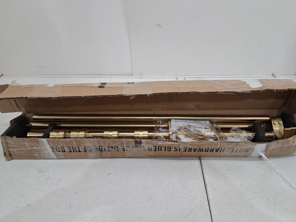 2PK Adjustable Aluminum Curtain Rods - 16" - 56" - Warm Gold (Model:JD-039) image 3
