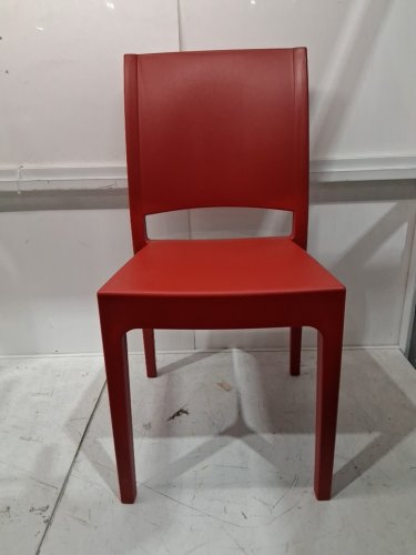 ARETA plastic stacking dining chair - 35" x 17" - red - (model:1011751) image 3