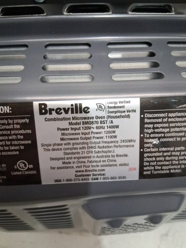 BREVILLE THE COMBI WAVE 3-IN-1 DIGITAL MICROWAVE AIR FRYER OVEN WITH SOFT-CLOSE DOOR & ELEMENT IQ - black (MODEL: bm0870) image 19