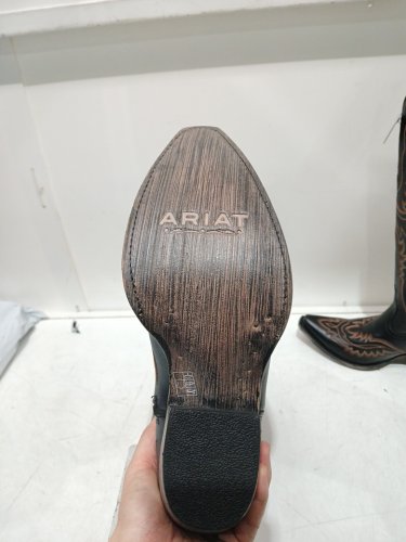 women's ariat Casanova Western cowboy  Boot with side partial zip - size 9- brooklyn black - (style: 10042447) image 5