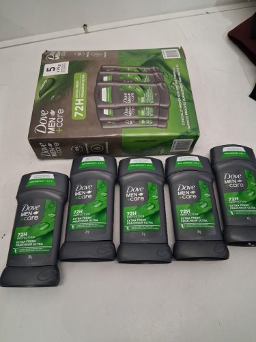 5PK DOVE MEN+CARE extra fresh  72 hour non irritant moisturizing deodorant stick - 76G each image 2