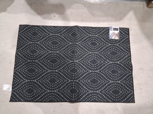 lan art venice decorative area mat - 30"x45" - black (model: 1185383) image 2