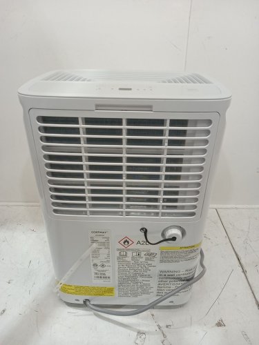 costway portable dehumidifier with 2 modes and 3 fan speeds - 19.5" x 13" x 9" - 1.4gal tank - white (model: es10479us-wh) image 9