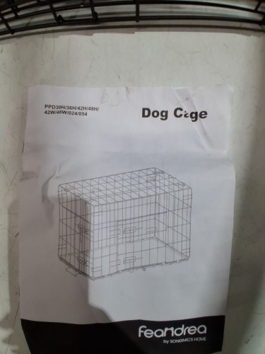 Feandrea Foldable Dog Crate, 48" image 4