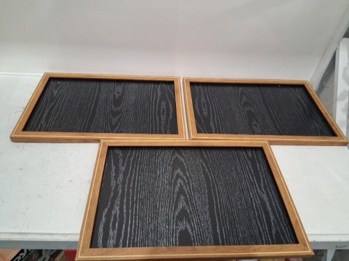 3pk double sided framed canvas - 16" x 24" - flower petal/ black image 3