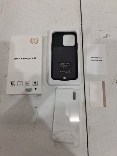 Smart charging battery phone case for iphone 16 pro - 7000mah - BLACK (model: hy-16) image 2