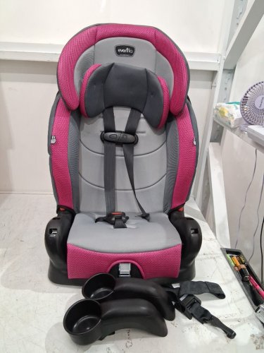 EVENFLO CHASE PLUS 2-IN-1 CONVERTIBLE BOOSTER CAR SEAT - GENEVA PINK/GREY (MODEL: 30712360C) image 3